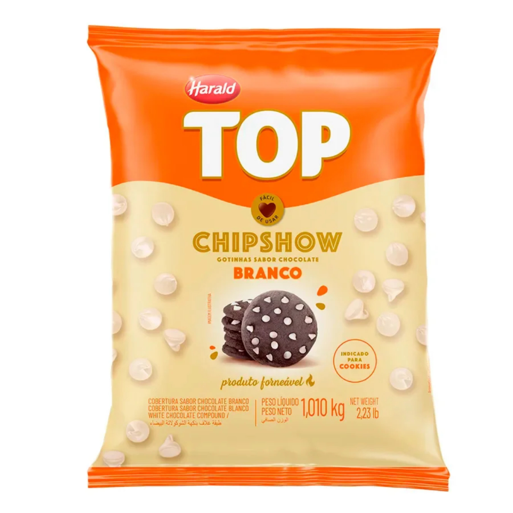 Chipshow Gotinhas Sabor Chocolate Branco - 1,010kg - 01 Unidade - Harald - Rizzo - Food & Beverages