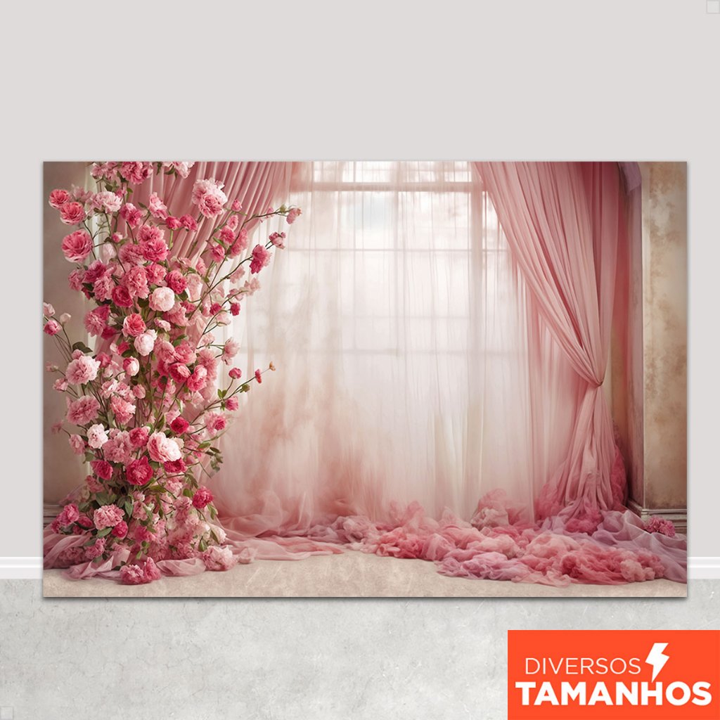 Fundo Fotográfico Flores Dia das Mães Cenário Painel Em Tecido Sublimado para Fotos - FDM-129 em Oferta na Shopee