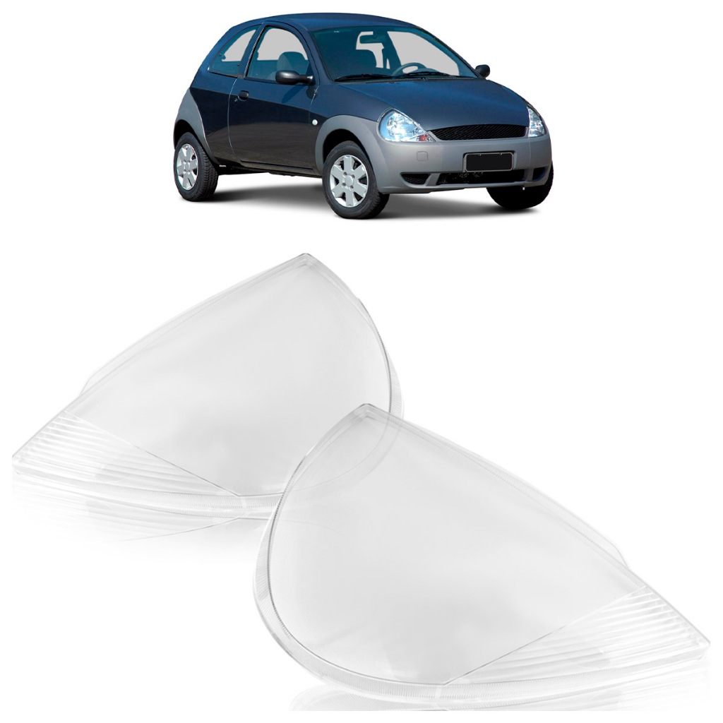 Lente Farol Dianteiro Ka 97 98 99 00 01 02 03 04 05 06 07 Transparente Lente Lisa Acrilico em Oferta na Shopee