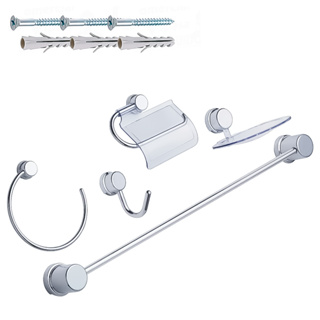 Kit Jogo De Acessórios Alta Qualidade Para Banheiro ABS Cromado 5 Peças em Oferta na Shopee