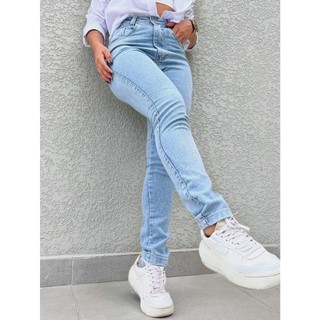 Coolestfeminina 8248 Calça Jeans feminina cintuta alta mom Lisa 8248