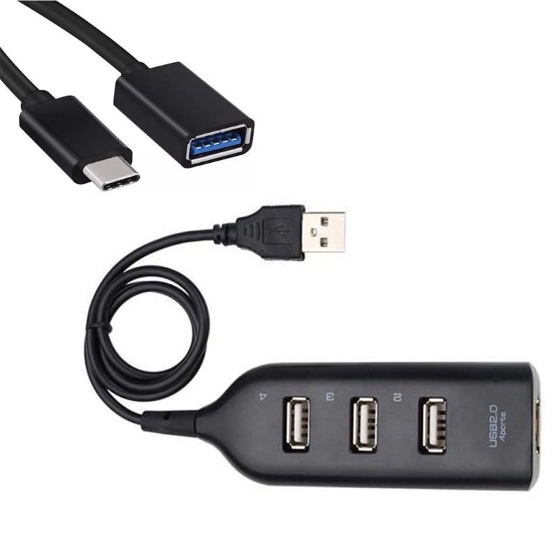 Mobilador Hub Usb 4 Portas + Otg Usb C Adaptador De Teclado Mouse Para Celular Ponto Entrega em Oferta na Shopee