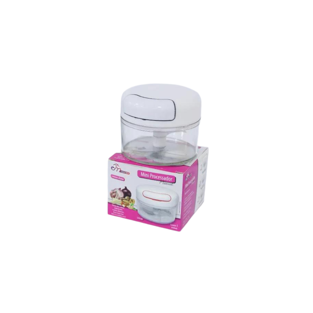 Mini Processador de alimentos Manual Pequeno de 170ml/ Tritura alho, cebola e vegetais