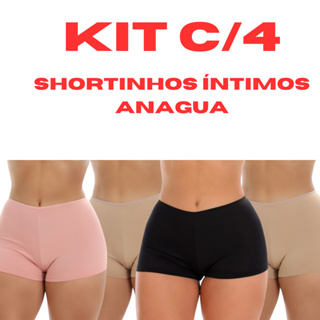 Kit 4 Short Anágua Segunda Pele Feminina Adulta Para Usar Debaixo Do Vestido Sem Marcar Shortinho Curto Intimo em Oferta na Shopee