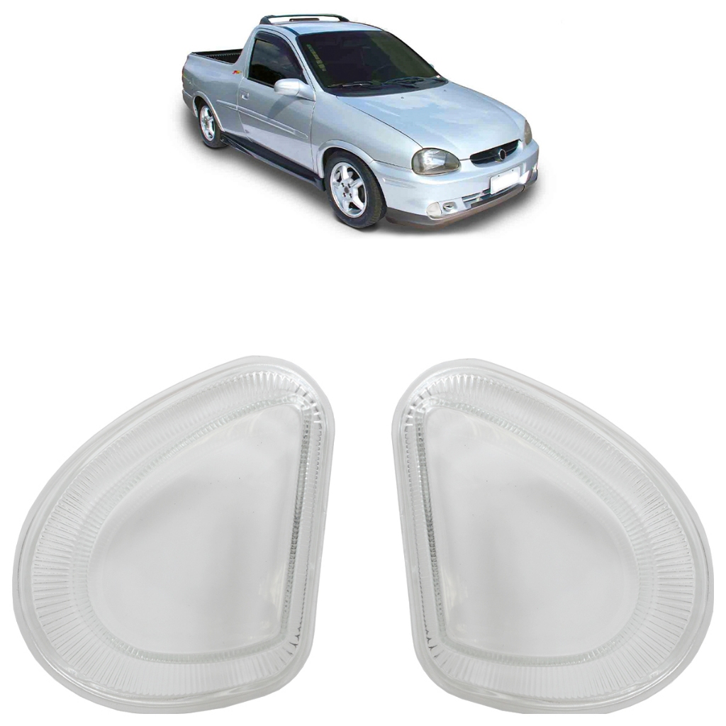Lente Farol Milha Auxiliar Corsa Pickup 2000 2001 2002 Transparente Lente Lisa Acrilico em Oferta na Shopee