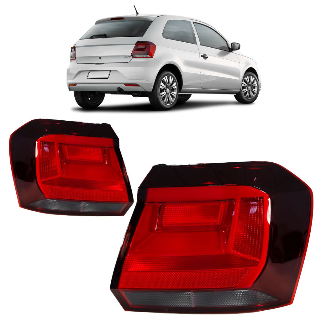 Lanterna Traseira Gol G7 G8 2016 2017 2018 2019 Fumê Lente Lisa Acrilico em Oferta na Shopee
