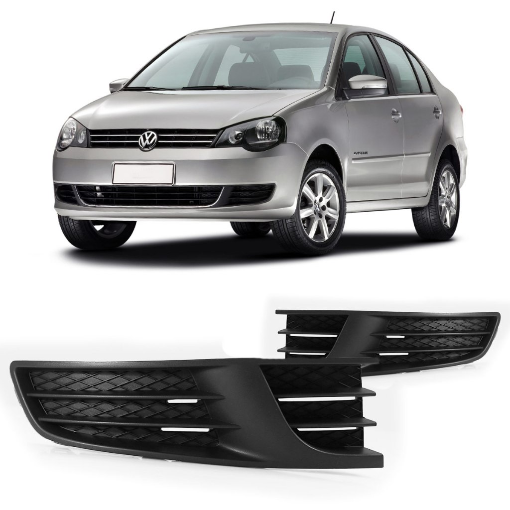 Moldura Grade Milha Polo 2012 2013 2014 Sem Furo Preto em Oferta na Shopee