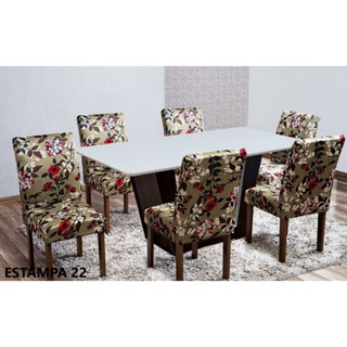 Kit 4 Capa De Cadeira Estampada em Oferta na Shopee