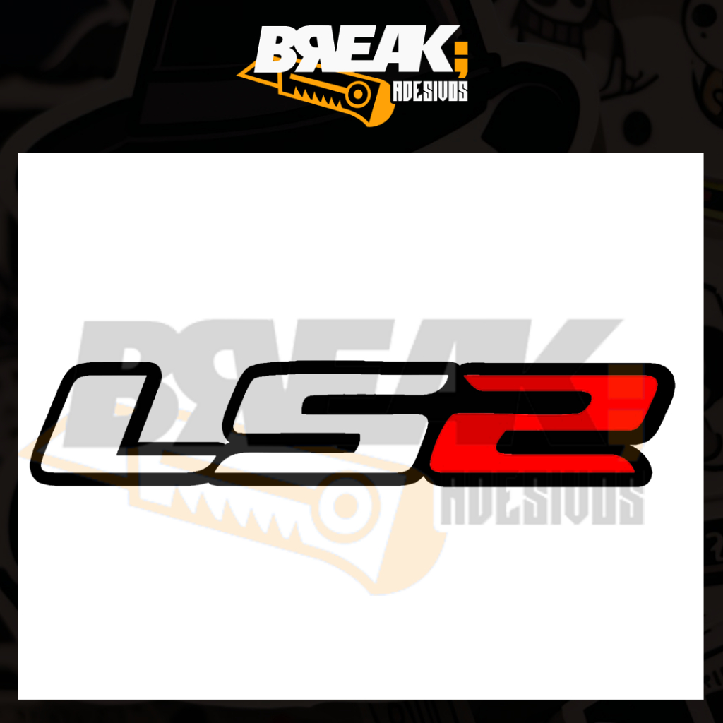 Adesivo LS2 Capacetes em Recorte - Carro/Moto/Bike