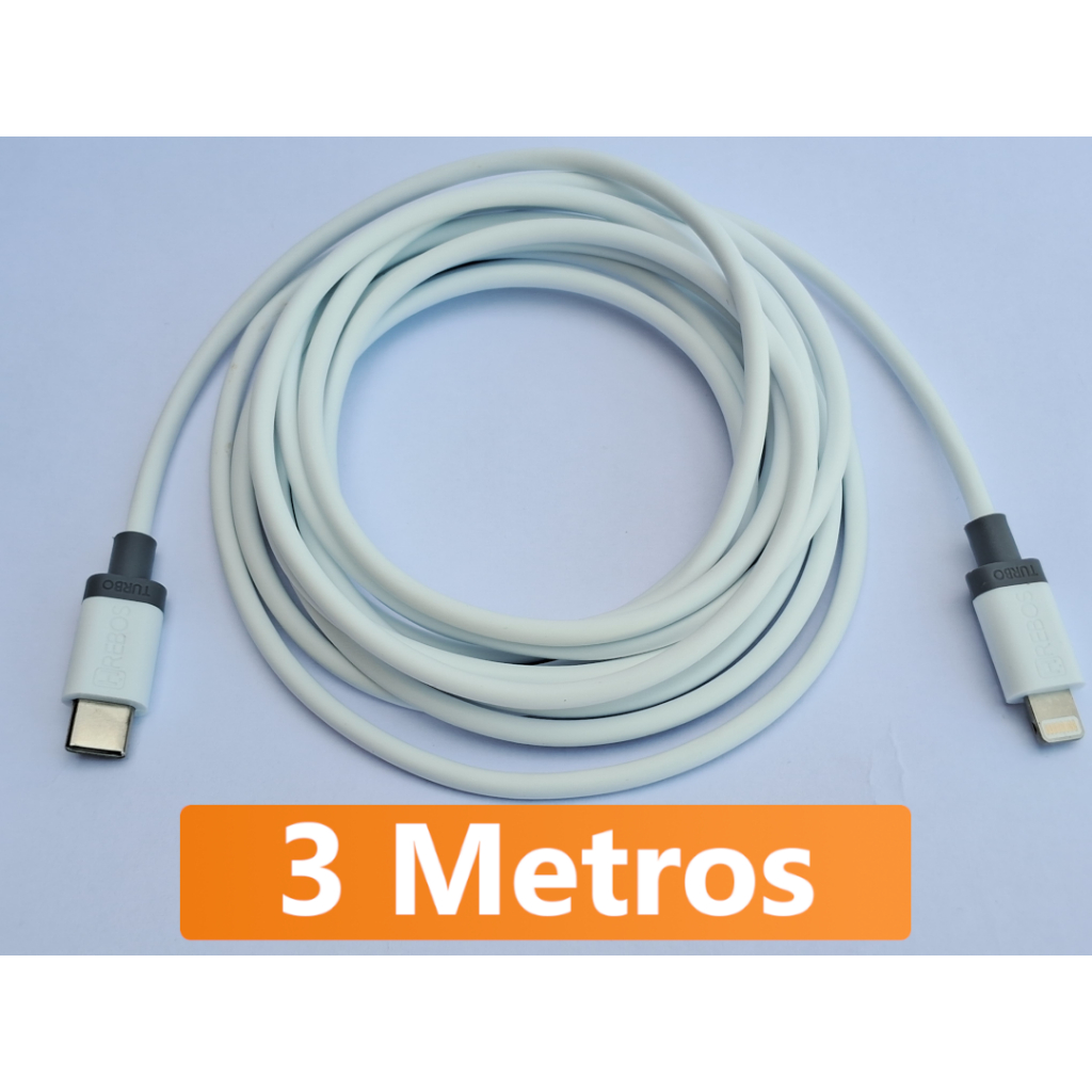 Cabo Tipo-C Lightning - Apple ipad Macbook iphone -Turbo First White Hrebos
