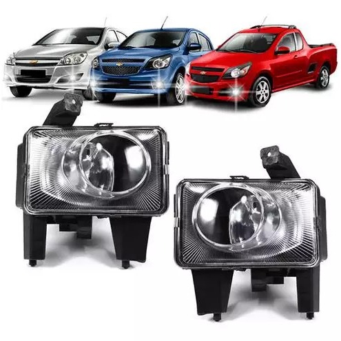 FAROL AUXILIAR CHEVROLET AGILE VECTRA 2007 EM DIANTE MONTANA 2011 EM DIANTE LENTE ACRILICO