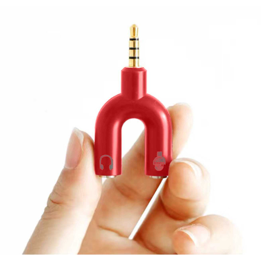 Adaptador Para Fone Headset Microfone Lapela P2 X P3 Áudio 3.5mm para Headset, Smartphone, Celular, Controle de PS4 e Xbox One