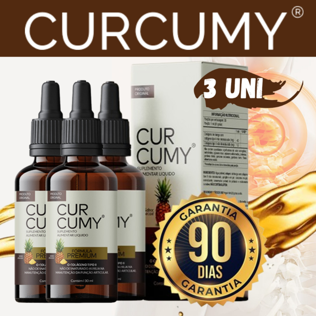 Curcumy Original tratamento dores, articulações, ossos e dor nas costas extrato de cúrcuma 3uni