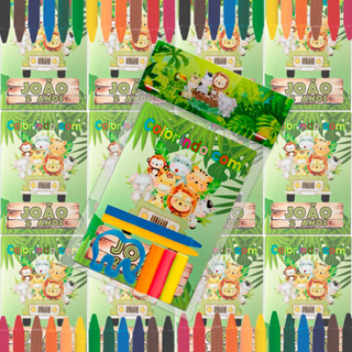Livreto + Giz, Massinha E Molde Personalizado Para Colorir Tema Masculino Festa Infantil 10x15cm em Oferta na Shopee