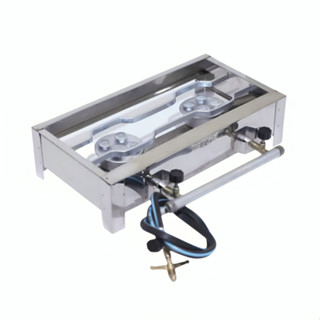 Fogareiro Fogão Feito em INOX a Gás Portátil Industrial 2 Bocas
