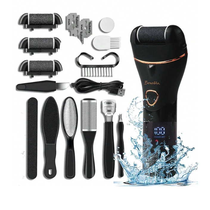 Lixa eletrica para pés Removedor de Calos Esfoliante Elétrico 10 em 1 Profissional Premium