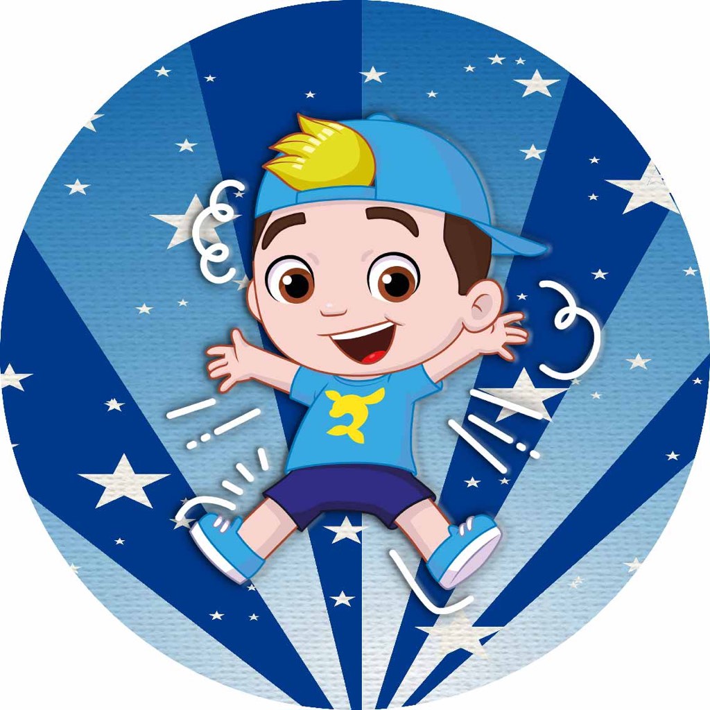 Painel de Festa Redondo Luccas Neto Malha Premium Sublimado 3D C/elástico