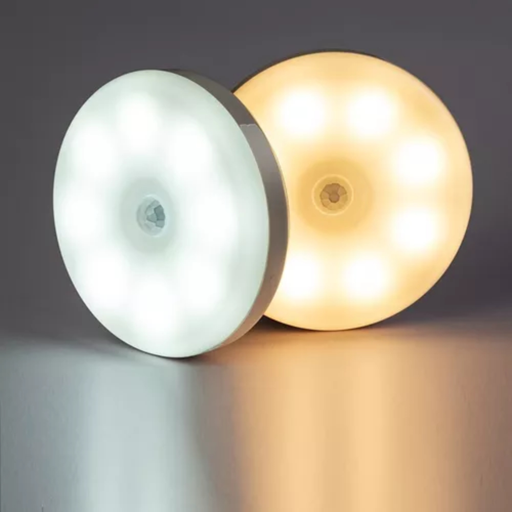Luminárias Led Sem Fio Com Sensor De Presença Usb Recarregável Luz Fria e Quente