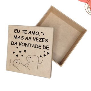 Caixa Criativa Pinterest Namorada Bem humorada Presente 15X15 MDF em Oferta na Shopee