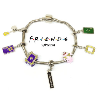 Berloques charm linha friends 2 moldura passante porta plaquinha violão phoebe peru charms banhados em Oferta na Shopee