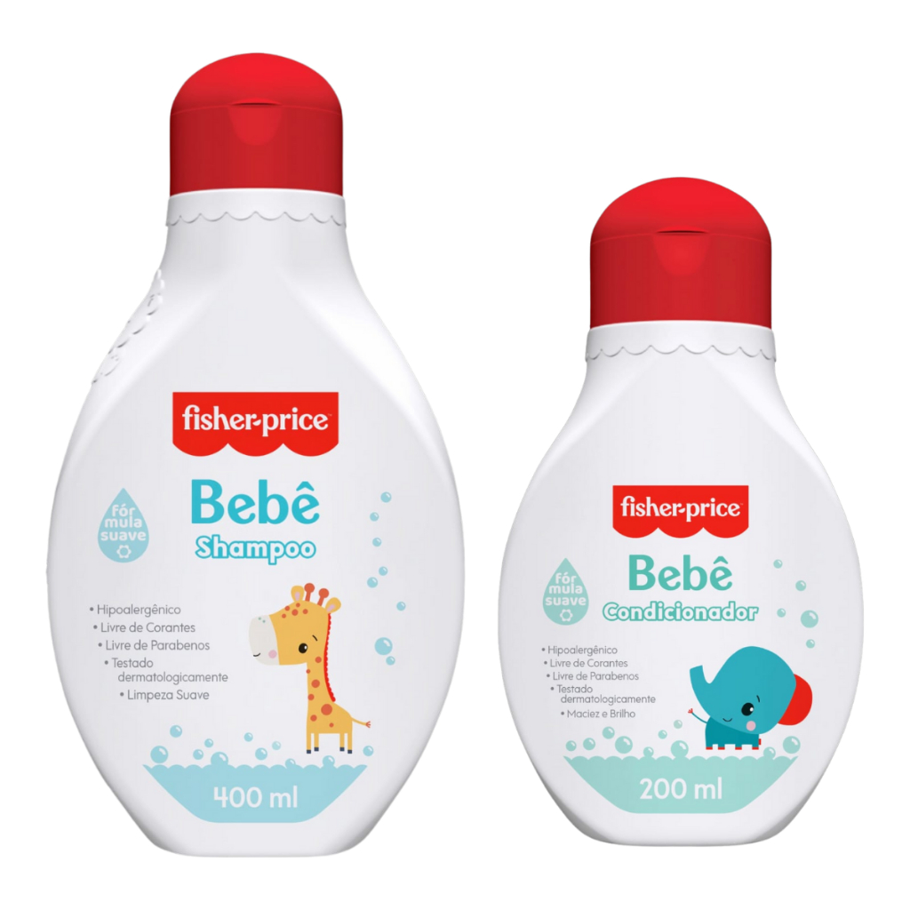 Kit Shampoo 400ml + Condicionador 200ml Bebê Fisher Price em Oferta na Shopee