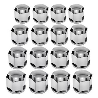 Capa de Parafuso Cromado 17mm ou 19mm 16 Peças Cromada Tampa de Porca Roda
