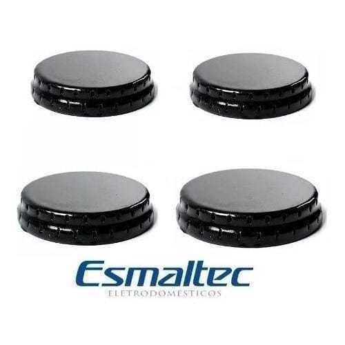 Kit com 4 Espalhadores Tampinhas Queimador do Fogão Esmaltec Veneza/Ágata/Caribe/Munique/Bali