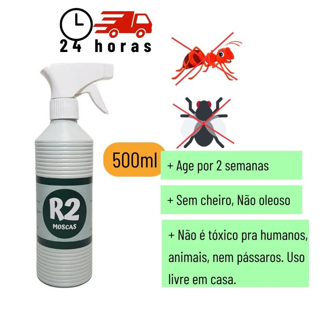 Repelente de Moscas e Formigas para casa (R2 Moscas) Borrifador  Sem cheiro (Utilizado em Mercados e Padarias) em Oferta na Shopee
