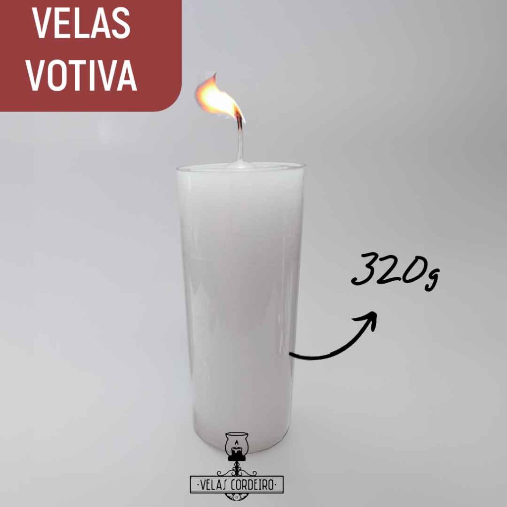 12 VELAS VOTIVA “BRANCA” COM 320 GRAMAS em Oferta na Shopee