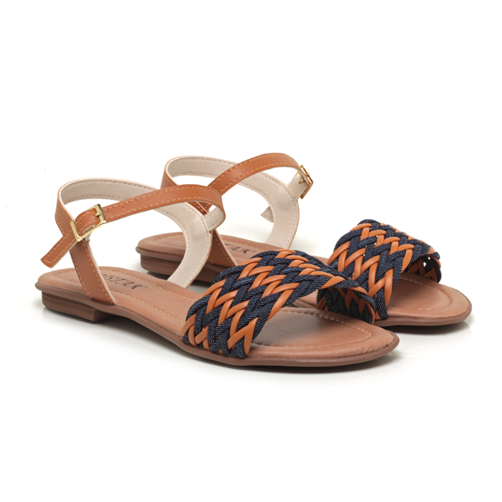 Sandália Feminina Rasteirinha Baixa - Sandália Flat - Sandália Rasteira Casual