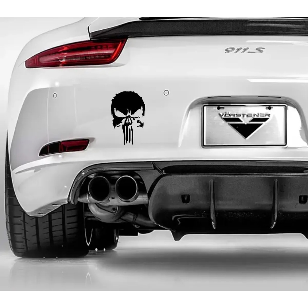 Adesivo Caveira Justiceiro - Kit com 3 unid - Várias Cores