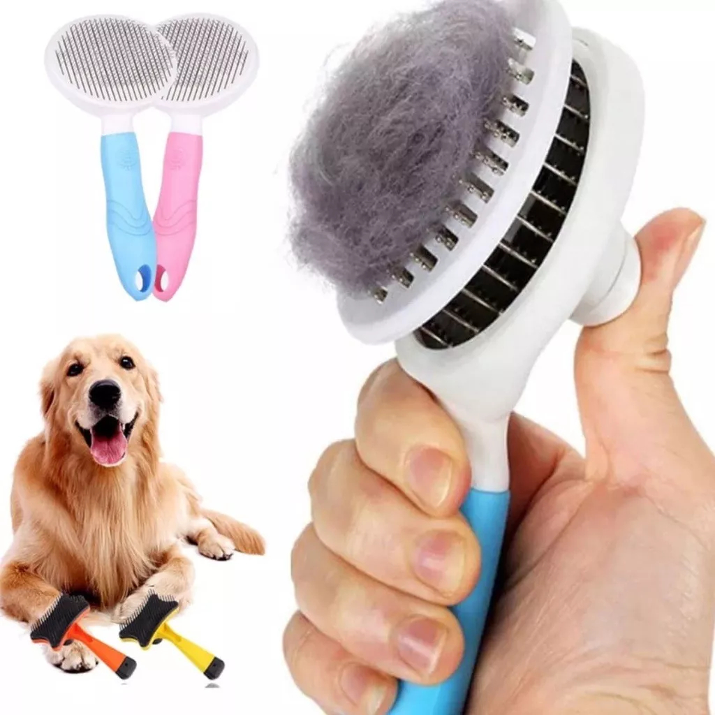Escova Removedora Tira Pelos Cachorro Gato Pet para Pentear, Escova Pet Rasqueadeira em Oferta na Shopee