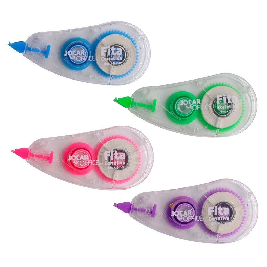 Fita Corretiva 6m x 5mm (1Un) - Jocar Office Corretivo em Fita