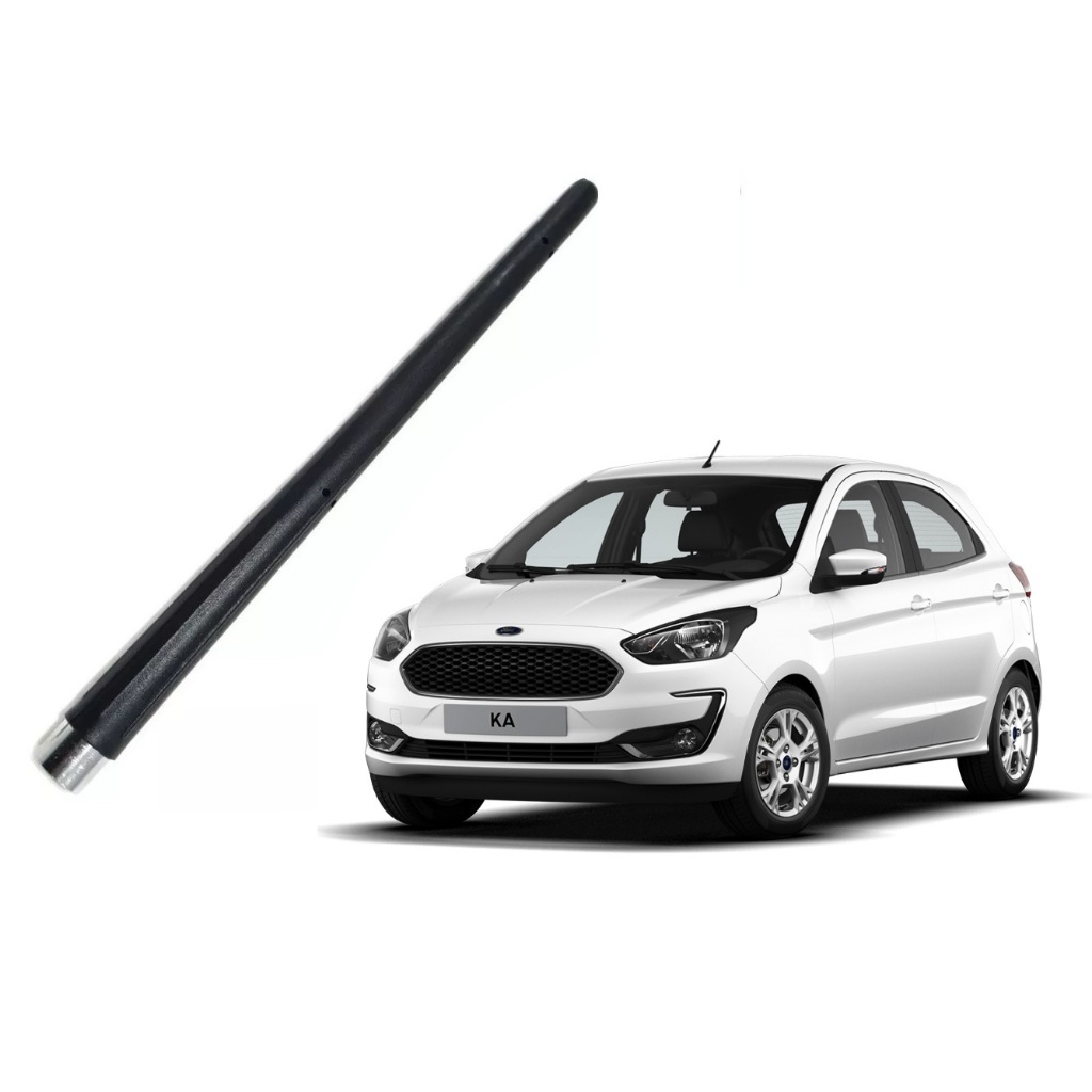 Haste Antena Novo Ka 2016 2017 2018 2019 2020 e 2021 / Esportiva Curta - CROMADA