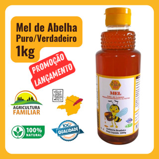 Mel de Abelha Puro 100% Natural Silvestre 1kg - Vale do Jequitinhonha MG - Direto do Produtor