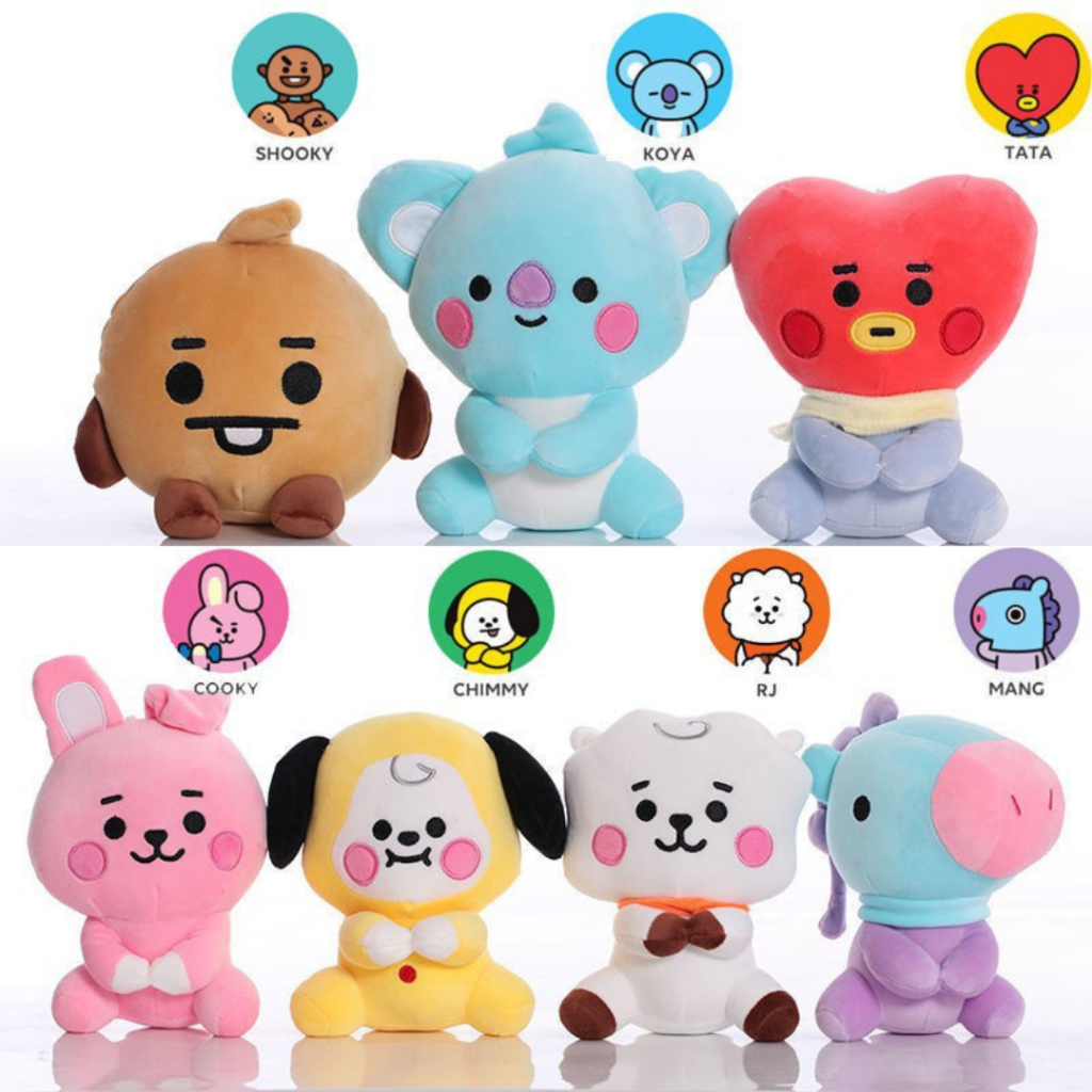 Kit 7 PEÇAS BTS pelucia Kpop BT21 BT21 Banco Super Star Boneco Com Qualidade De Garantia De Presente