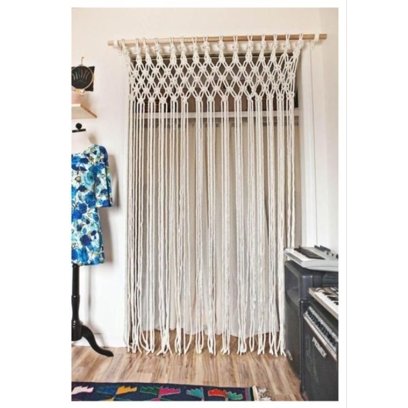 cortina macramé decor boho