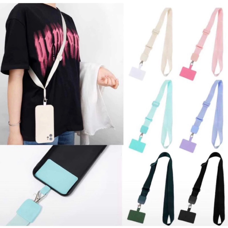 cordão para celular de pescoço grosso suporte de pescoço colorido cordão