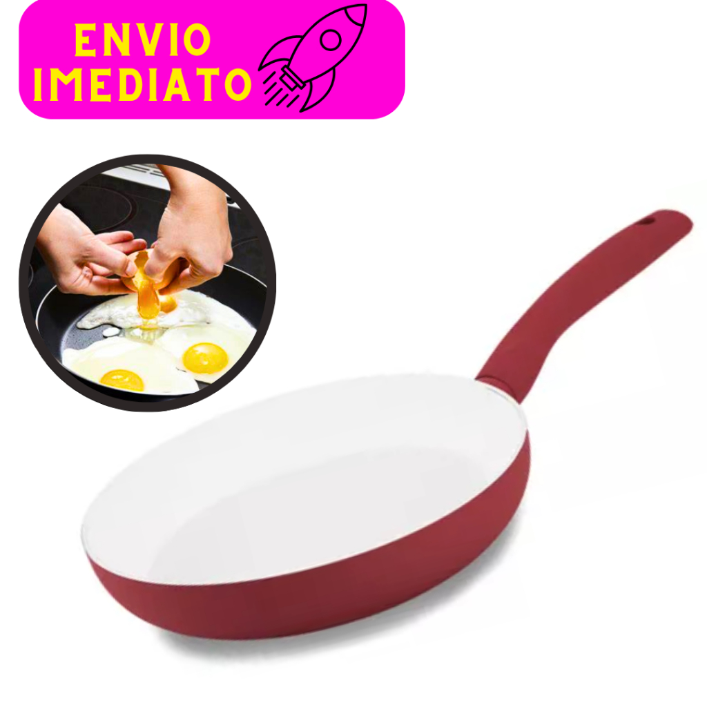 Frigideira Antiaderente de Alumínio com Revestimento Cerâmico Premium 24 Cm 26 Cm 30 Cm