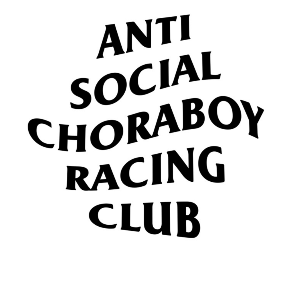 2 Adesivos Anti Social Choraboy Racing Club Premium Vinil