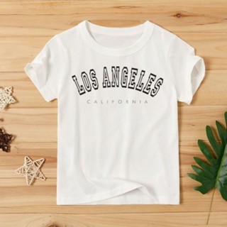 Camiseta Feminina Oversized Los Angeles California Estilo de rua Baby Look 100% Algodão