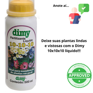 Adubo Fertilizante Dimy NPK 10-10-10 500ml Plantas Jardim Flores Horta Frutíferas Concentrado Rende até 50 litros em Oferta na Shopee