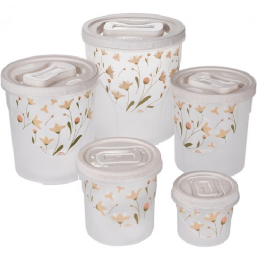 Mantimento 5 peças, conjunto de Mantimento de plástico,jogo pote mantimento promoção -Cozinha REF 58 em Oferta na Shopee