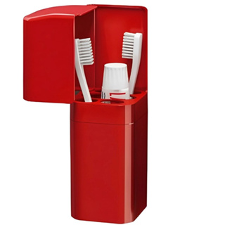 Porta Escova Dente com Tampa com Encaixe Adesivo em Oferta na Shopee