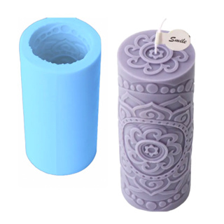 Molde de Silicone - Vela Cilíndrica Mandala M em Oferta na Shopee