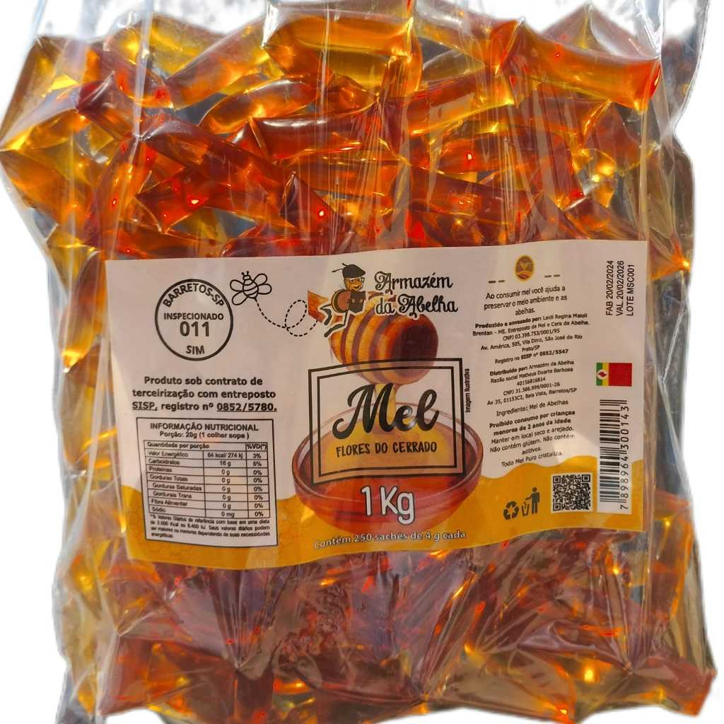 Sachê de Mel Puro - Pacote 1 kg em Oferta na Shopee