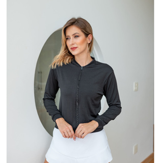 Jaqueta Feminina Lisa com Zíper Academia: Jaqueta Básica Dia a Dia - Várias Cores em Oferta na Shopee