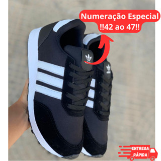Tênis Casual Esportivo Masculino Numeração Especial 42 43 44 45 46 47 Confortável Super Promoção Grade Grande Leve