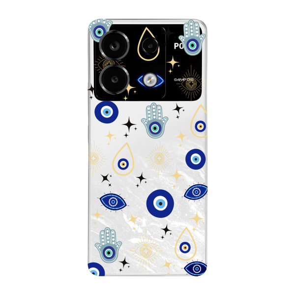 Capinha para Xiaomi Poco X6 Anti Impacto Personalizada - Olho Grego com funto transparente