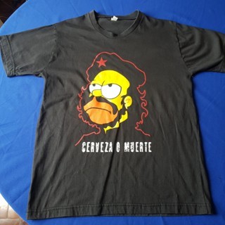Camisa masculina Tamanho P Estampa Cerveza o Muerte Homer Simpson